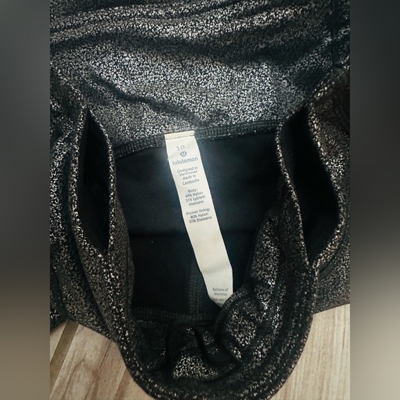 Lululemon, Speed Up Tights 28”, Luminosity Foil Print,  Black/Silver, 10 - Picture 10 of 10